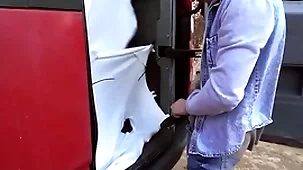Tony gets in the van & undresses majk in front get him more than his knees to drill his ass - bromo