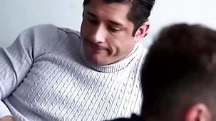 Blissful step daddies trade step sons & fuck them bareback