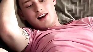Foot fucking stepdad on rub-down the couch