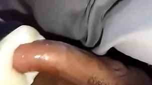 Fucking my homemade sex toy before s.