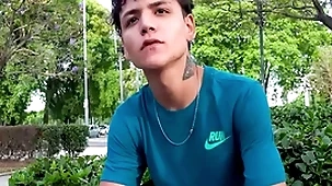 Cute latin twink agrees there spread legs for money