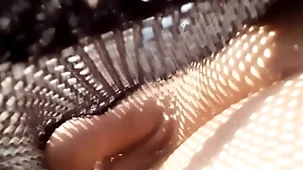 Debilitating see through mesh shorts without lining back public pt2