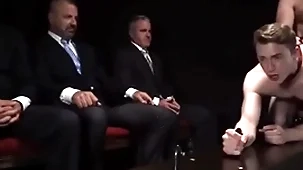 Jock barebacked by a married in front of the group- masonicboyz.com