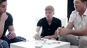 Family heated poker match: whoever loses has to give up their hole to the other two!