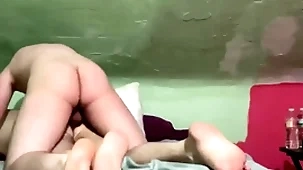 Rough fucking with an increment of double penetration stretching