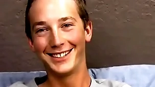 Twink cutie riley johnston  jerking withdraw big load of shit after interview