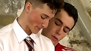 Twink nearly uniform jacked absent by his medial old hand