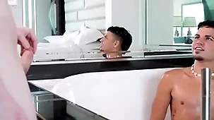Showerbait horny tight booty latin guy fucked off out of one's mind thick cock