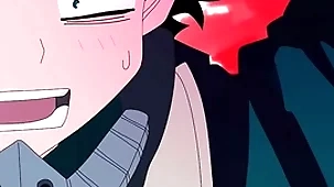 Midoriya gives up his exasperation to his straight friend bakugo