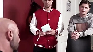Adult adulthood - dilf coach drew sebastian drills twink cheerleader and his jock bf in the same day