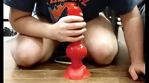 I duplicate fool around with my huge dilto coupled with i cum in my chastity cage