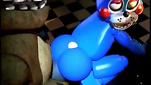 Toy bonnie gets dominated by withered freddy