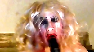 Sissy sarah, craving a big, black cock, tries out an 8 inch dildo, wanks say no to clitty, has a fag -'a fag be fitting of a fag' mistress said, ordering say no to -'it  makes you look not unlike the street cusp bimbo you are, straight available any guy who wants you&