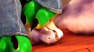 Diablo the rex: foot lick