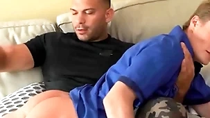 Denny chris finds robi dane in his room drags him to the sofa and gives his ass a lot of spanking - bromo