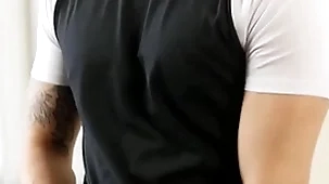 Bastian karim play with his sexy uncut Hawkshaw
