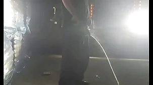 Steamy piss in the headlights