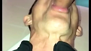 Real amateur joyful in public toilets