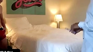Hot shine stepdaddy with huge dick fucking his cute teen boy in every position after nude photoshoot