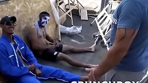 Straight workers sucked by a gay nearby work street public
