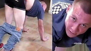 A straight country crony gets a hard caning encircling toughen him up