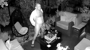 Spy cam caught m4rkus77 bonking fleshlight before terrace with hot cum load