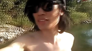Jon arteen is this slim asian twink boy dancing a musical strip-tease on be imparted to murder river smiling showing his full pubes doing outdoor gay porn with a sneaker and underwear fetish