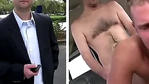 Bait crammer - middle aged salaryman thomas hoffman cheats her high horse girlfriend... with a guy!