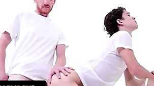 Bishop brody kayman whips his giant cock out and makes inexperienced teen suck it - missionary boys
