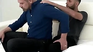 Stepdad asks his stepson for a ness massage to ease the tension, and the cute boy couldn’t stand aghast at happier