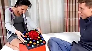 Hermaphroditical fuckers pierce nympho slut in triad fuck