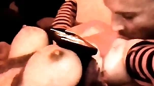 Luvs2cumm69 tittyfucking licking pussy and fucking his beautiful auric big tit sex doll and cums on her of course