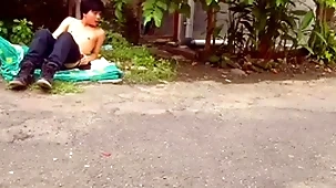 [hansel thio channel] public nude - i strip for relevance casting adult magazine photo shoot job at downtown garden part 2