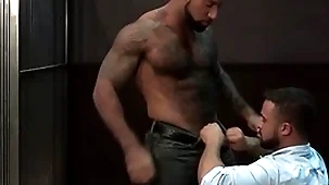 Ragingstallion hairy black investigators sucking some dick