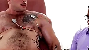 Ir chunk barebacks glowering doctor after muscled examination