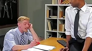 Fistingcentral interracial teachers fellow-feeling a amour & fist in class