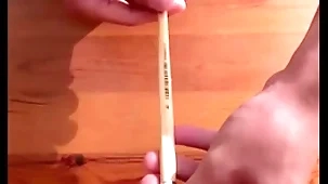 Torc and cumshot nigh a stick