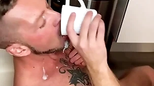 Despotic cum eating video compilation