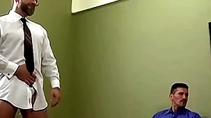 Hardcore orgy with muscular daddies and young guys