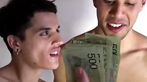 Jock and twink latin boys picked on every side have sexual intercourse for money - francis, nicolas, dave